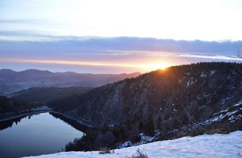 sunrise ; lac blanc ; vosges
