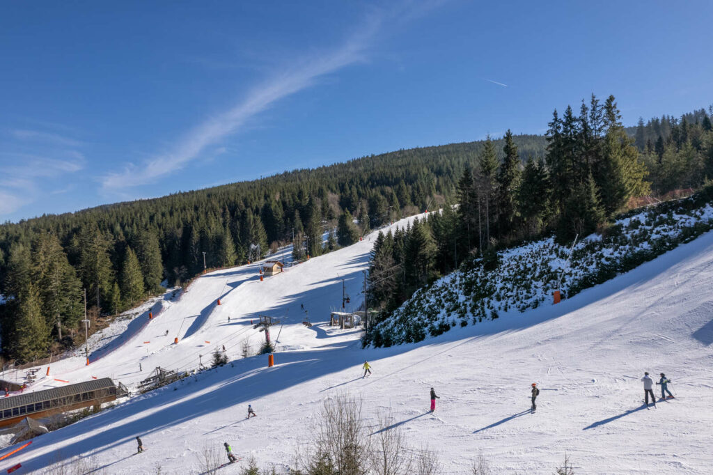 Pistes de ski station du Lac Blanc Massif des Vosges