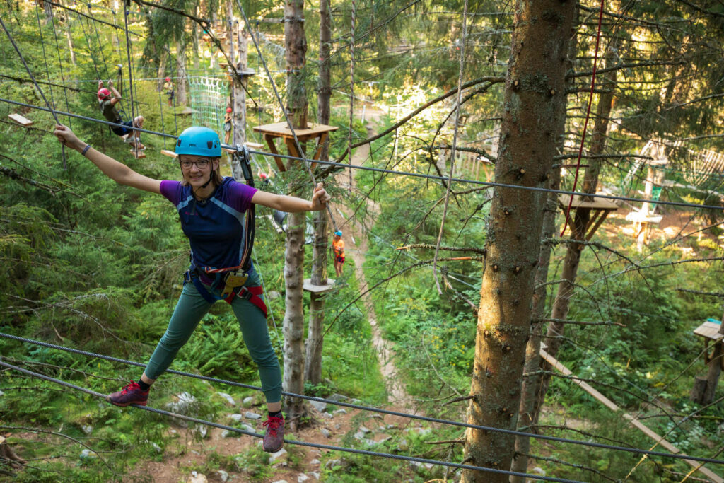 Accrobranche au Parc Aventures à la station du Lac Blanc - Massif des Vosges