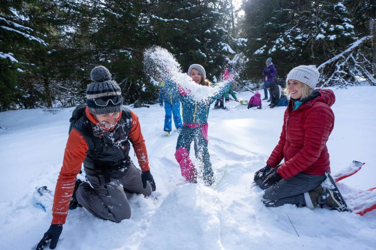 Sortie raquettes en famille au Lac Blanc